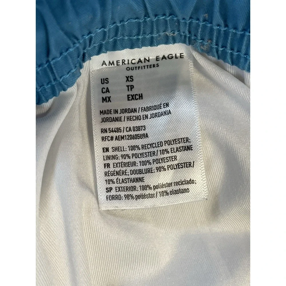 American‎ Eagle Swim Shorts Trunks Men's XS Blue Drawstring Beach Vacation AE